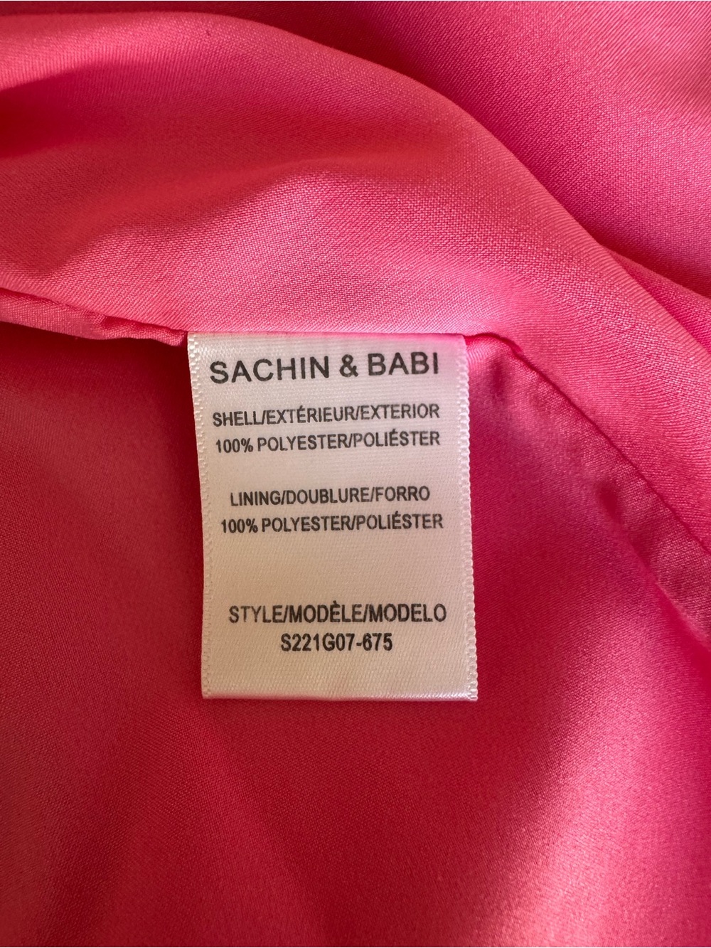 Sachin + Babi “Katrina” Pink Bow-Back Gown Dress size 4 - Picture 7 of 10